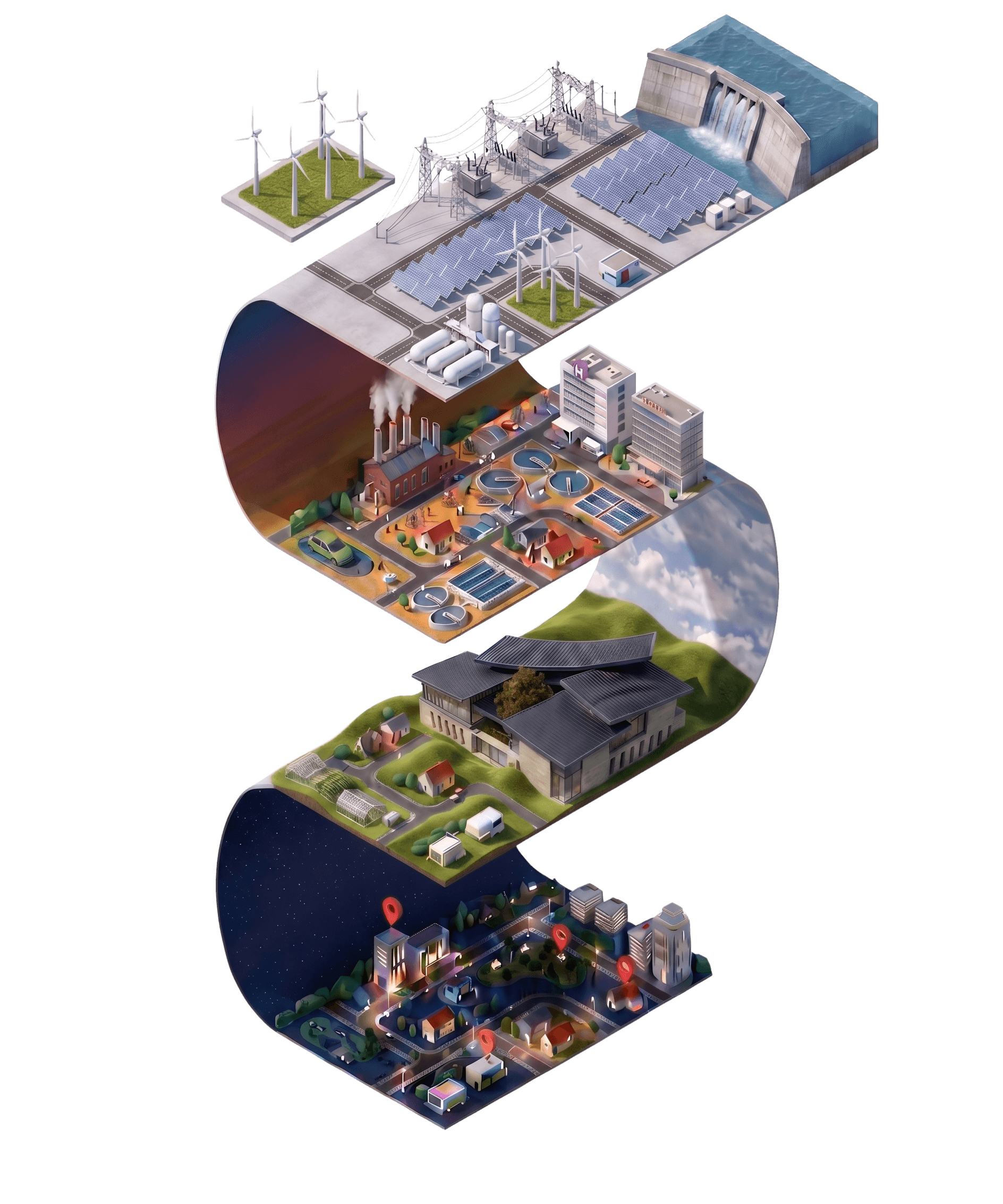 S-section cross-section, integrated facility